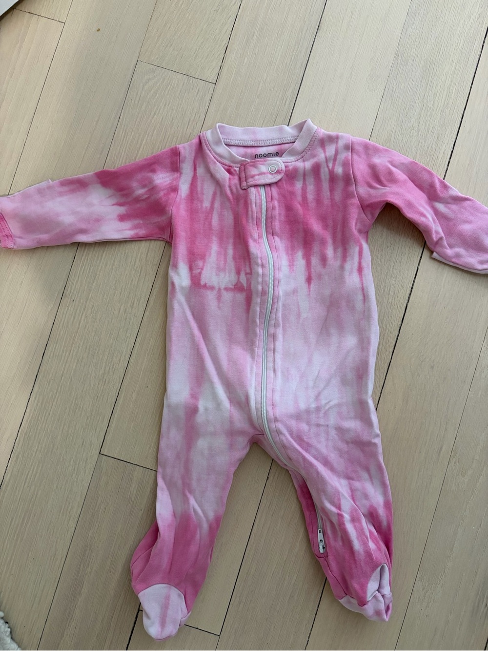Pink Tie-Dye Baby One-Piece Pajamas